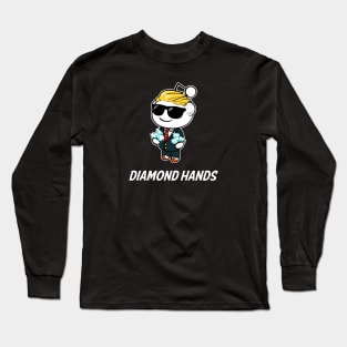 Reddit Wallstreetbets WSB Diamond Hands Day Trader Stock Market Options Long Sleeve T-Shirt